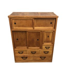 20th Century Japanese Wooden Tansu Cabinet