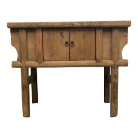 20th Century Chinese Wood Two Door Side Cabinet