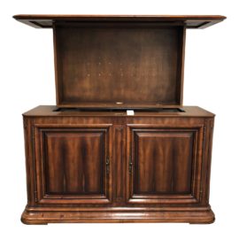 Americana Ebanista Custom Cedar TV Motorized Lift Cabinet. Original Price: $15,000.00