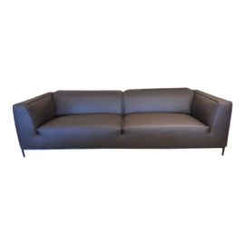 Scandinavian Modloft Fletcher Leather Sofa. Original Price: $3,999.00