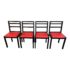 Modern Black and Red Dining Chairs - Set of 4