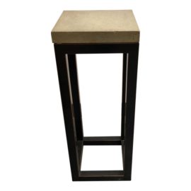 Asian Inspired Wood & Composite Pedestal Table