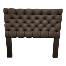 Custom Queen Size Tufted Wool Headboard