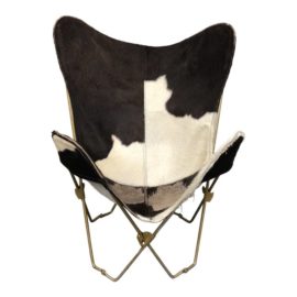 Contemporary Cowhide Cover Butterfly Chair