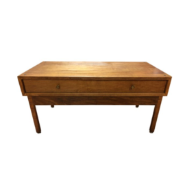 Mid-Century Modern One-Drawer Wood Coffee Table