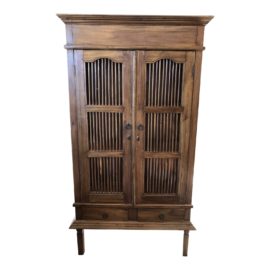 Two Door Shelving Hutch + Framed Dowel Panels