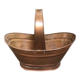 Vintage Rustic Copper Basket
