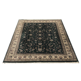 Ornate Emerald Green Floral Wool Area Rug - 9′3″ × 12′1″. Original Price: $4,500.00
