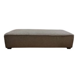 Modern Gray Upholstered Rectangular Ottoman