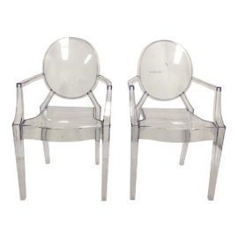 Philippe Starck Style Ghost Chairs - A Pair