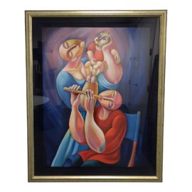 Yuroz 'Adoration With Flute' Limited Edition Serigraph Print. Original Price: $8,000.00