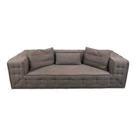 Modern Gray Button Tufted Sofa