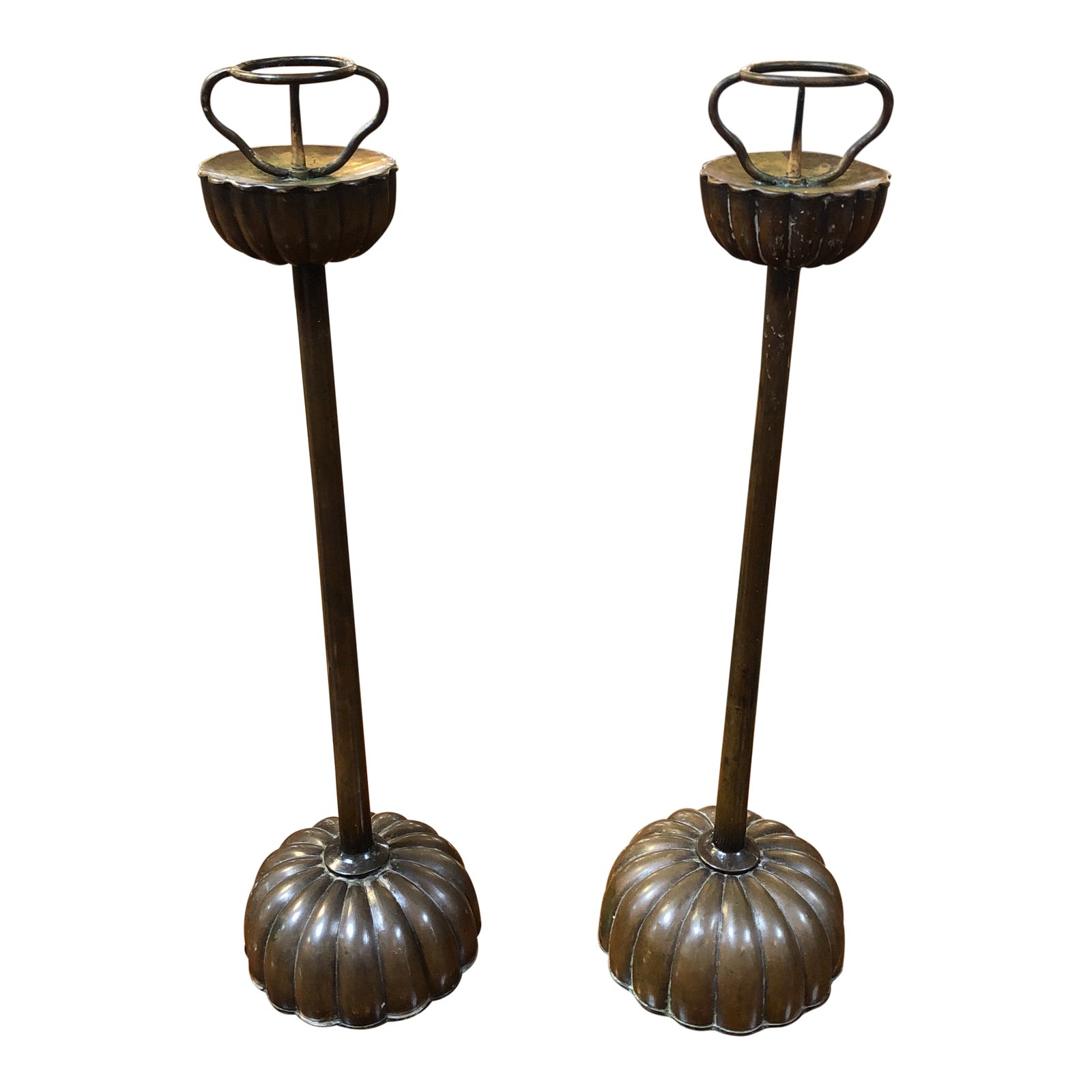 Traditional Japanese Shodukai Candle Holders - a Pair. Original 