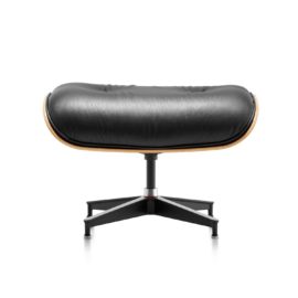 Herman Miller Eames Walnut + Black Leather Ottoman. Original Price: $1,595