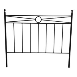 Queen Size Metal Pewter Finish Headboard