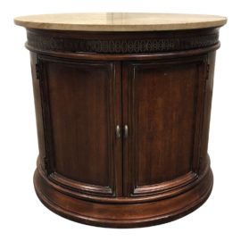 Brueners Furniture Wood + Marble Top Commode. Original Price: $2,235