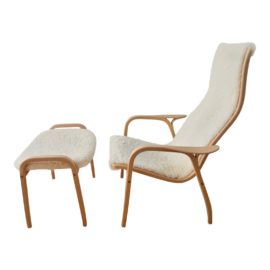 Lamino Chair With Ottoman by Yngve Ekström for Swedese. Original Price: $2,900