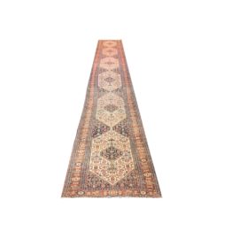 Vintage Handwoven Extra Long Runner - 3′ × 23′7″