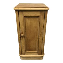 Antique Pine Wood Single Door Side Table