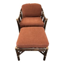 McGuire Vintage Lounge Chair + Ottoman