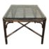 McGuire Vintage Bamboo + Glass Accent Table