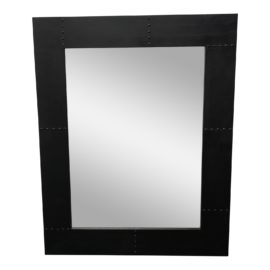 Rustic Style Wood + Metal Wall Mirror