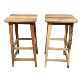 Tropical Salvage Bar Stools - A Pair