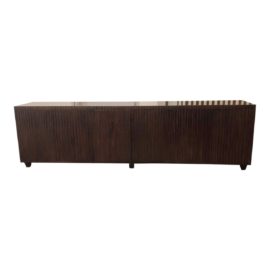 Ironies Custom Contemporary Ribbed Wood Buffet. Original Price: $12,042.00
