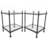 Wrought Iron + Glass Side Tables by Claudio Rayes, a Pair
