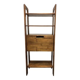 Custom Walnut Bookcase + Secretary Desk