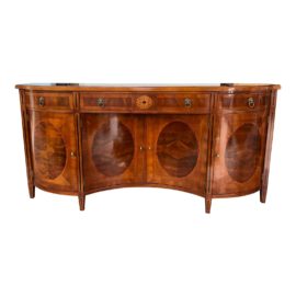 John Widdicomb Neoclassical Russian Credenza Mahogany Inlaid Sideboard Buffet. Original Price: $11,761