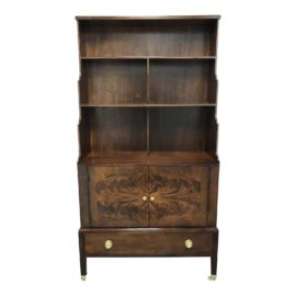 Cascade Wood Dark Finish Cabinet Hutch