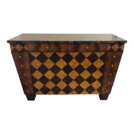 Maitland Smith Herringbone + Stone Top Sideboard