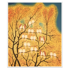 "Gathering of Sparrows" - Watercolor on Paper