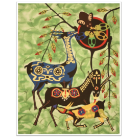 "Lu" (Deer) - Watercolor on Paper