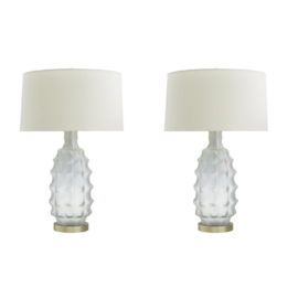 NEW Pair of Arteriors Hornsby Lamps. Original Price: $1,040