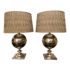 Tanner Kenzi Siver Finish Metal Table Lamps - a Pair