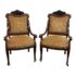 Vintage Carved Accent Chairs, a Pair