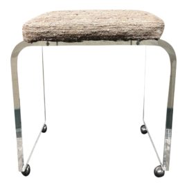 Lucite Rolling Ottoman