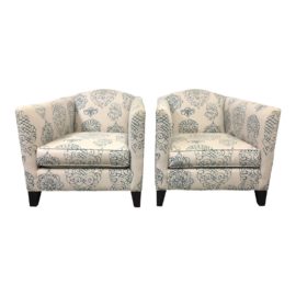 Mitchell Gold Celia Arm Chairs, A Pair. Original Price: $3,580.00