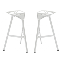 Modway - Pair of Launch White Barstools. Original Price: $359