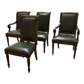 Ethan Allen Leather Adison Chairs - Set of 4. Original Price: $2,876