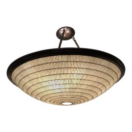 Hilliard Lamps Thatched Dome Light Pendant. Original Price: $7,300