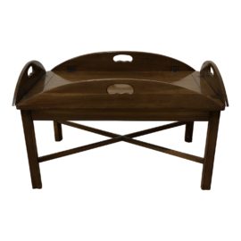 Vintage Chippendale Butlers Tray Formal Coffee Table