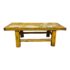 Distressed Yellow Lacquered Bench/Coffee Table