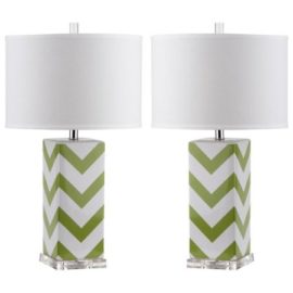 Pair of Safavieh Chevron Stripe Table Lamps
