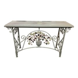 Antiqued Glass + Metal Console From CreativeCo-op