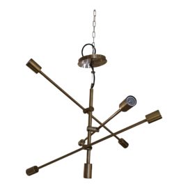 West Elm Mobile Antique Brass Chandelier