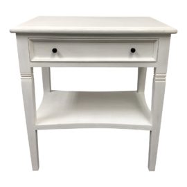 Noir White Washed Oxford 1- Drawer Side Table. Original Price: $761