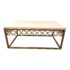 Quatrefoil Coffee Table in Brass + Marble